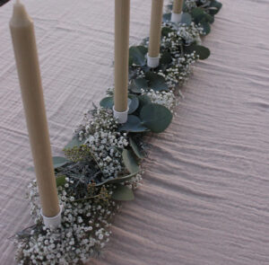 Tischdecke, Tischtuch Musselin Sand – Bild 4