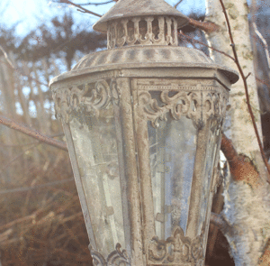Laterne Fina grau antique – Bild 2