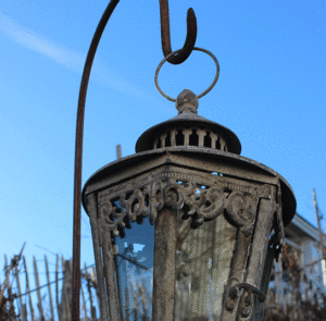 Laterne Fina grau antique – Bild 5