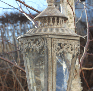 Laterne Fina grau antique – Bild 9