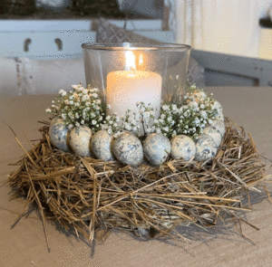 DIY Dekoset - Windlicht mit Wachteleiern – Bild 5
