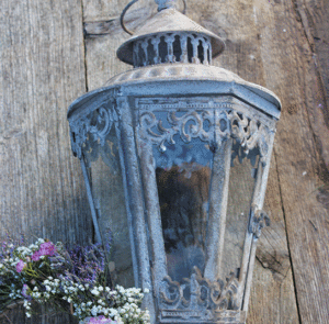 Laterne Fina grau antique – Bild 7