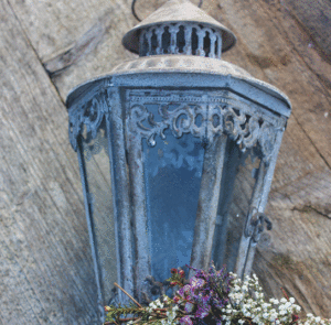Laterne Fina grau antique – Bild 15