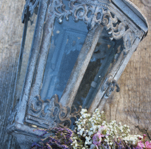 Laterne Fina grau antique – Bild 10