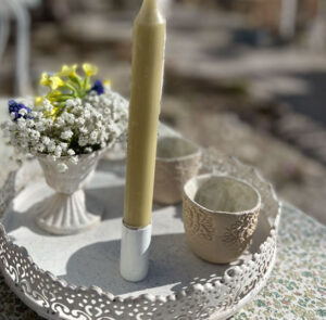 Frühlingsset Teller antique creme rund – Bild 6