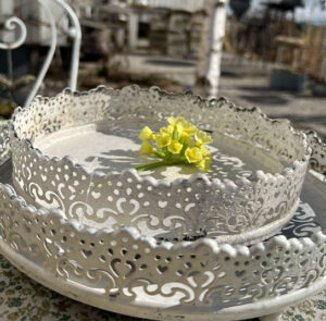 Frühlingsset Teller antique creme rund – Bild 3