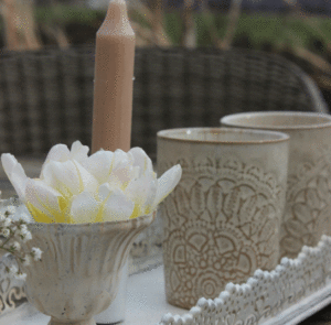 Teller antique creme lang – Bild 22