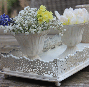 Teller antique creme lang – Bild 20