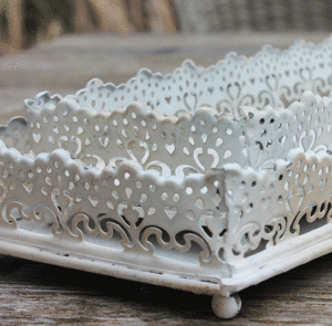 Teller antique creme lang – Bild 9