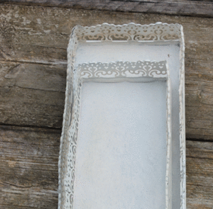 Teller antique creme lang – Bild 8