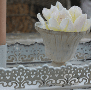 Teller antique creme lang – Bild 7