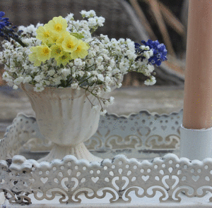 Teller antique creme lang – Bild 6