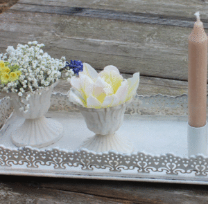 Teller antique creme lang – Bild 16