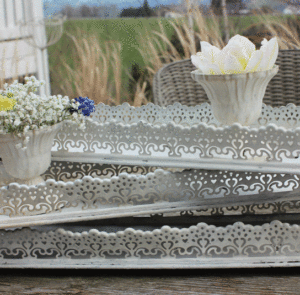 Teller antique creme lang – Bild 15
