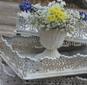 Teller antique creme lang – Bild 12