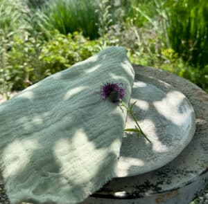 Stoffserviette Musselin mint – Bild 4