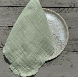 Stoffserviette Musselin mint – Bild 5