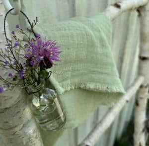 Stoffserviette Musselin mint – Bild 6