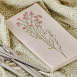 Serviette Blume Rot