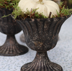 DIY Set - Herbstdeko - Topf Juna braun inkl. Kürbis & Moos – Bild 2
