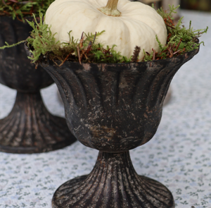 DIY Set - Herbstdeko - Topf Juna braun inkl. Kürbis & Moos – Bild 3
