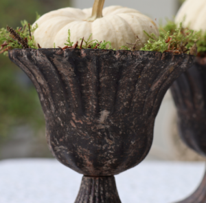 DIY Set - Herbstdeko - Topf Juna braun inkl. Kürbis & Moos – Bild 5
