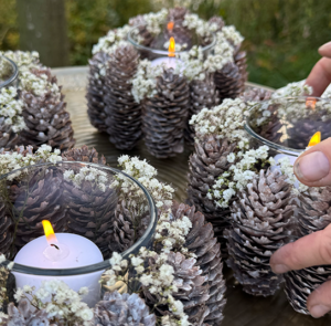 DIY Set - Adventkranz mit Zapfen white washed - Folge 3: Cosis schönste Adventkränze – Bild 4