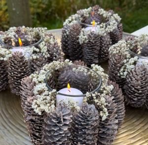 DIY Set - Adventkranz mit Zapfen white washed - Folge 3: Cosis schönste Adventkränze – Bild 5