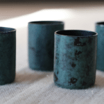 Kerzenhalter Magnet türkis-blau