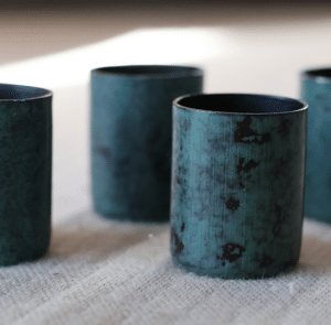 Kerzenhalter Magnet türkis-blau