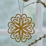 Ornament hjärta gold zum Hängen