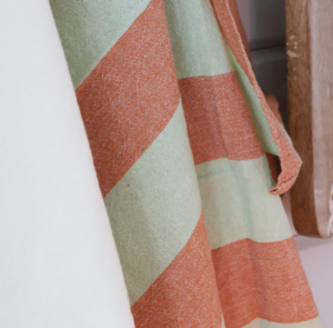 Geschirrtuch Linus mint, orange gestreift – Bild 7