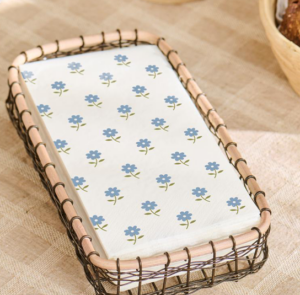 Serviette Frühlingsblumen blau – Bild 2