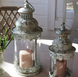 Laterne Nora creme-braun gesprenkelt – Bild 8