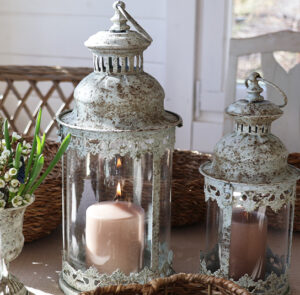 Laterne Nora creme-braun gesprenkelt – Bild 7