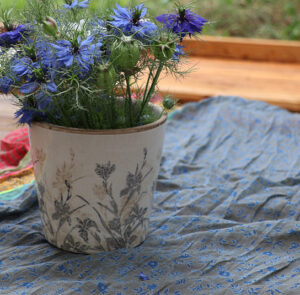 Tischtuch, Strandtuch Blomma grau-blau – Bild 7