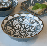 Schüssel Mediterran Blau Groß