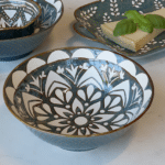 Schüssel Mediterran Blau Groß