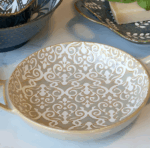 Auflaufform/Schale Mediterran rund blau-braun