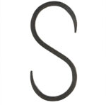 S - Haken schwarz handgefertigt 13cm